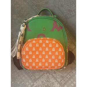 Steve Madden BBLogo Colorful Mini Backpack Purse W Tassel EUC Green